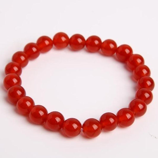 8mm Red Chalcedony Crystal Bracelet Wholesale Crystals USA