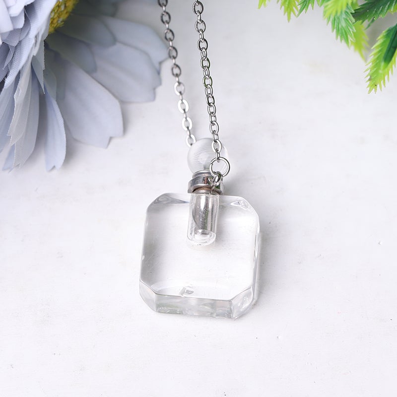 1.4" Empty Perfume Bottle Necklace DIY Wholesale Crystals USA