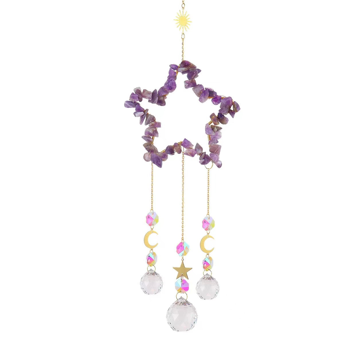 11cm Crystal Suncatcher Hanging Ornament for Home Decor Bulk Wholesale Crystals USA