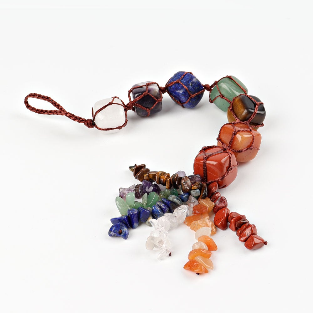 10" Chakra Crystal Hanging Ornament Wholesale Crystals USA