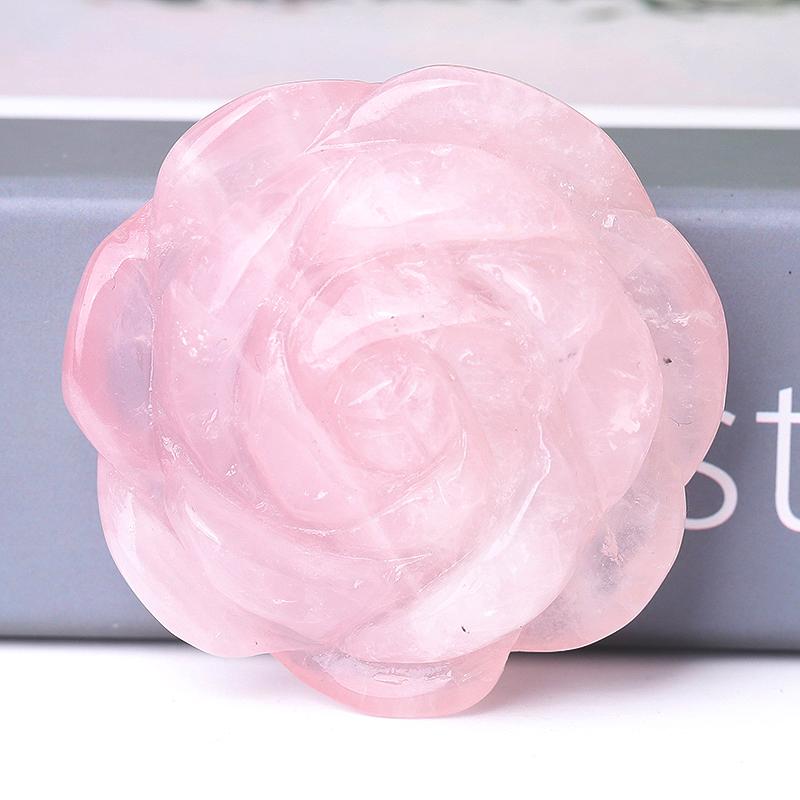 2" Rose Flower Crystal Carvings Wholesale Crystals USA