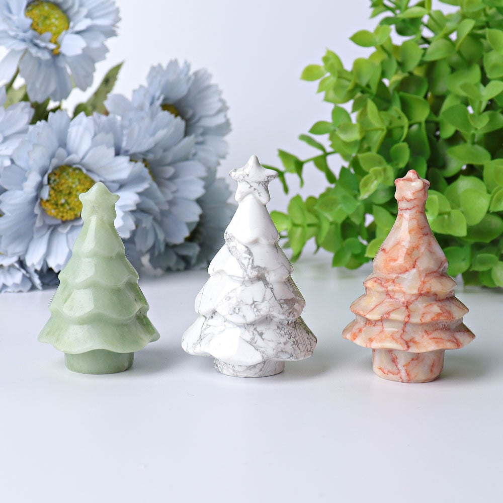 2"-2.5" Christmas Tree Crystal Carvings Wholesale Crystals USA