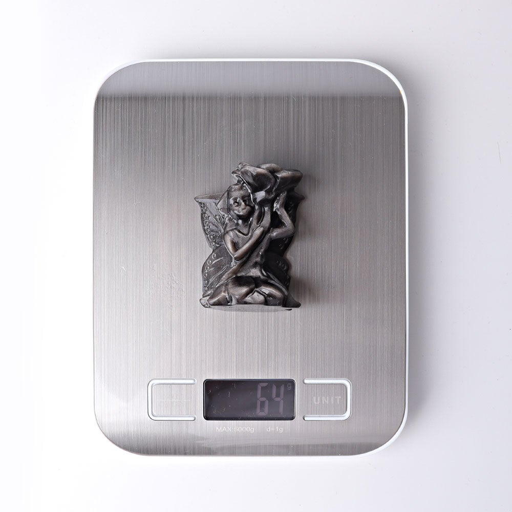 2.3" Silver Obsidian Butterfly Fairy Crystal Carvings Wholesale Crystals USA