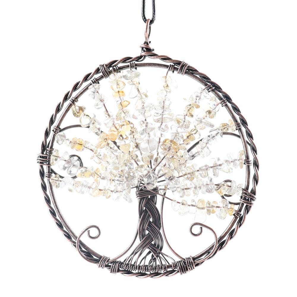 Healing Crystal Jewelry Tree of Life Wire Wrapped Pendant Wholesale Crystals USA