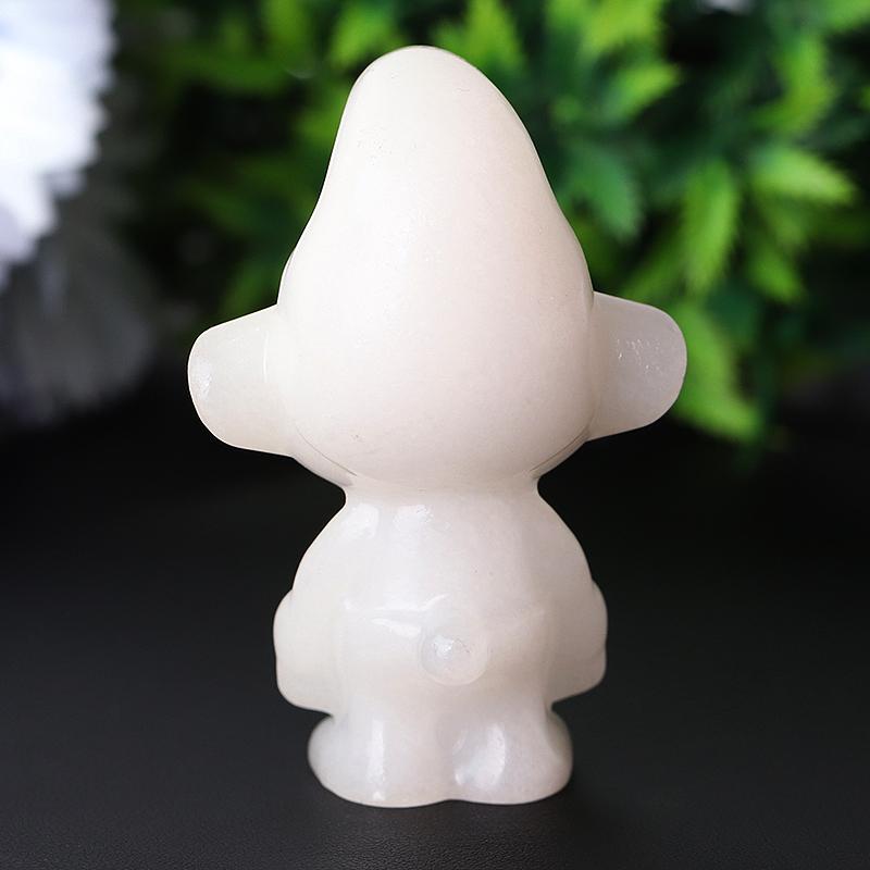 2.6" White Jade The Smurfs Crystal Carvings Wholesale Crystals USA