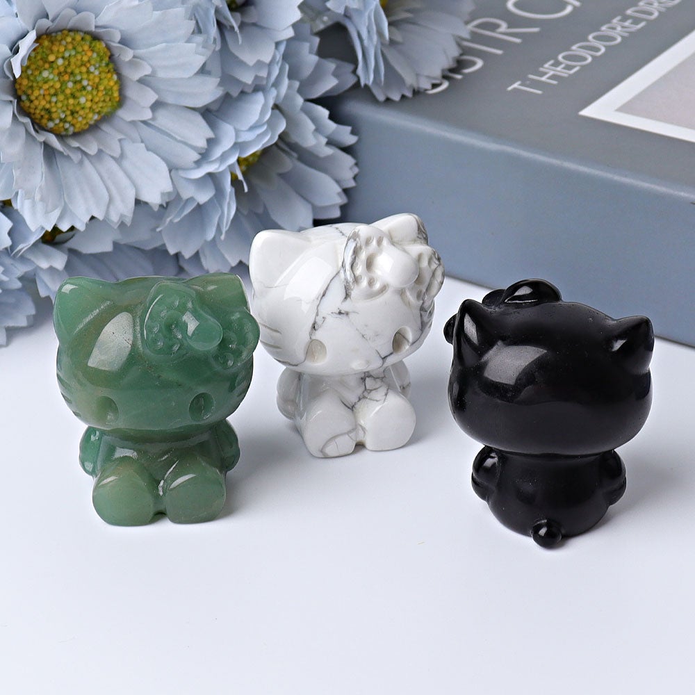 1.85" Hello Kitty Crystal Carvings Wholesale Crystals USA