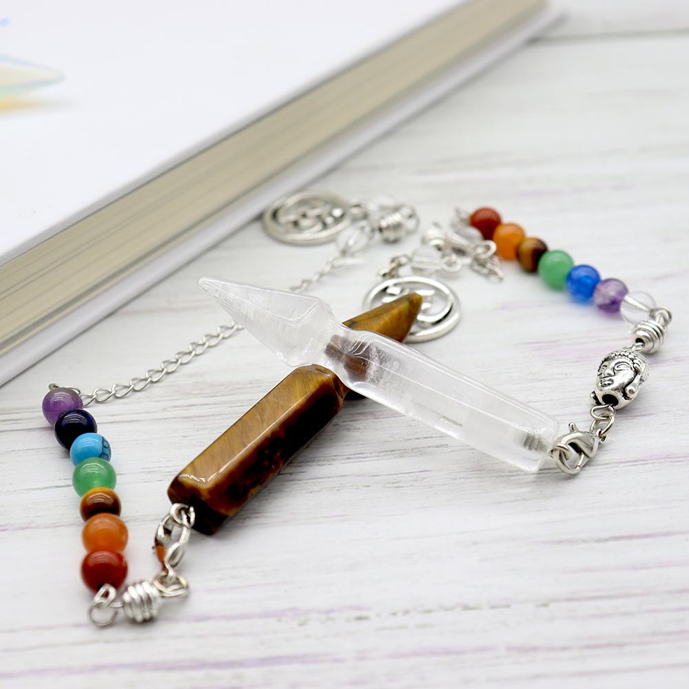 7 Chakra Healing Crystal Dowsing Pendulum Reiki Balance Meditation Jewelry Wholesale Crystals USA