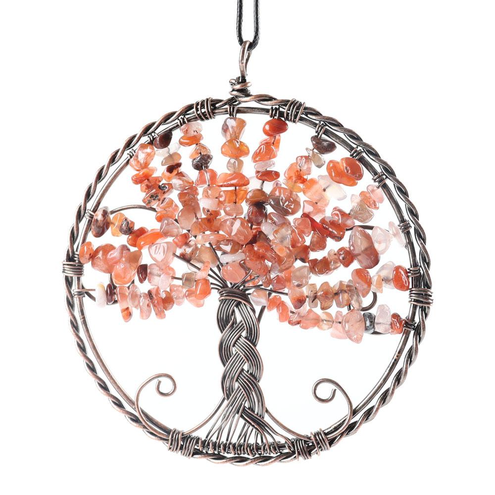 Healing Crystal Jewelry Tree of Life Wire Wrapped Pendant Wholesale Crystals USA