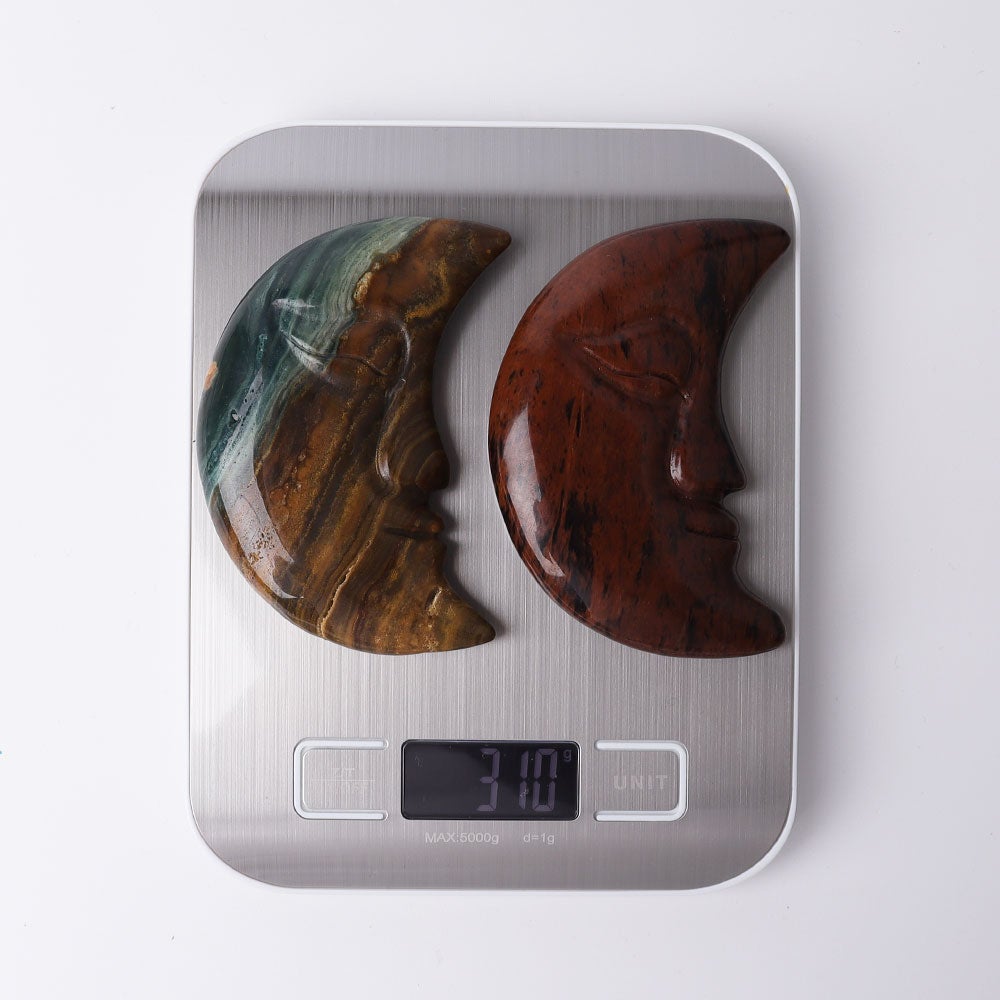 3.8" Moon Face Crystal Carvings Wholesale Crystals USA