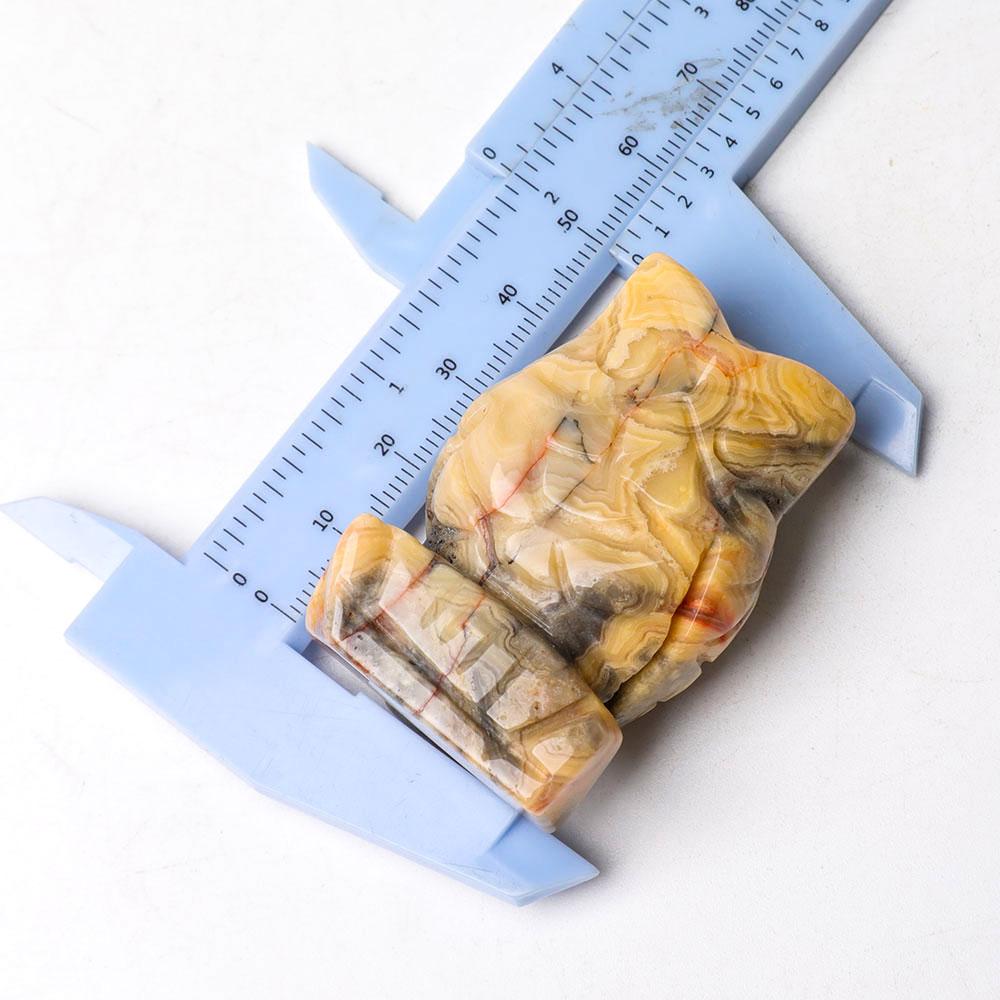 2.0" Crazy Agate Owl Figurine Crystal Carvings Wholesale Crystals USA