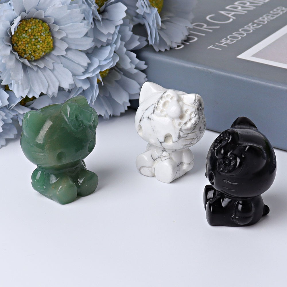 1.85" Hello Kitty Crystal Carvings Wholesale Crystals USA