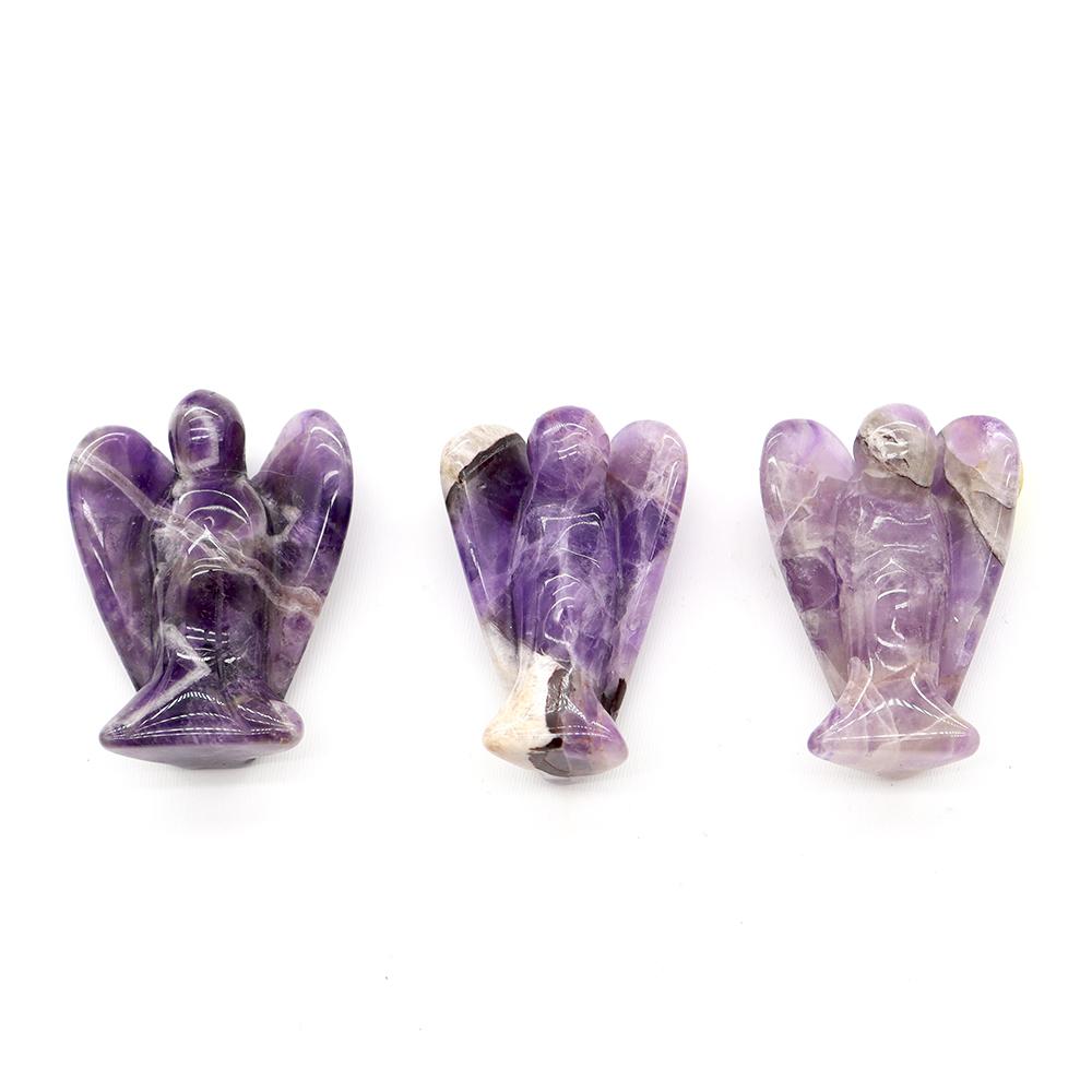 Crystal Gemstone Carved Pocket Crystal Guardian Angel Figurines 3 inch Wholesale Crystals USA
