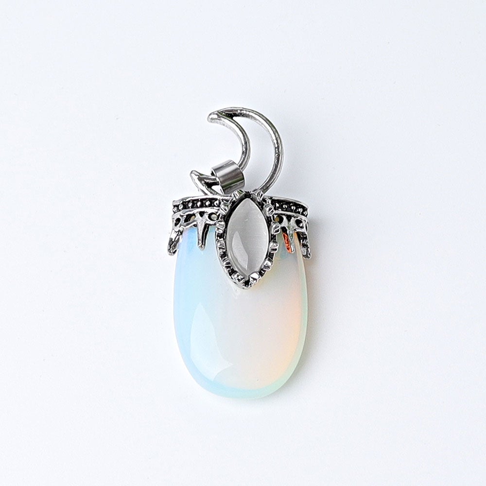 1.8" Crystal Pendant with Moon Decoration Wholesale Crystals USA