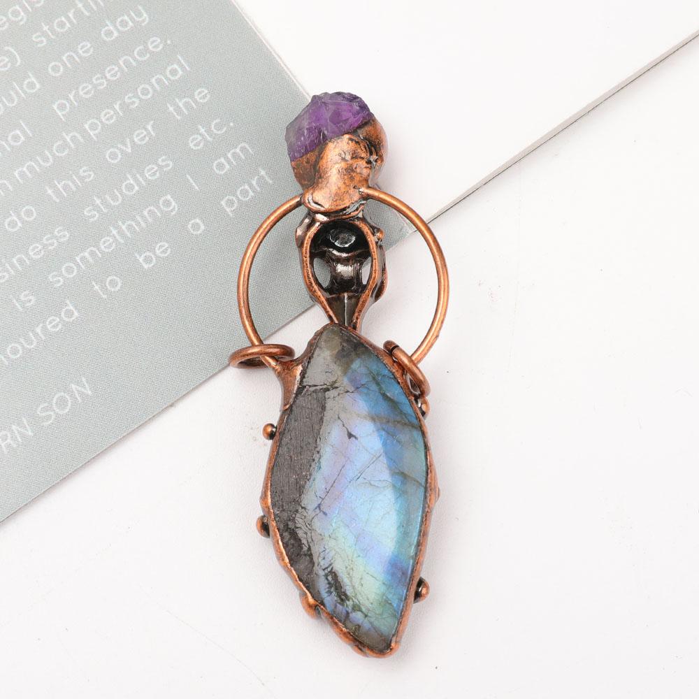 Labradorite Amethsyt Pendant Wholesale Crystals USA