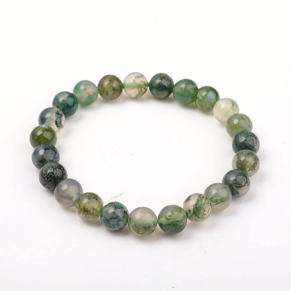8mm Moss Agate Bracelet Wholesale Crystals USA