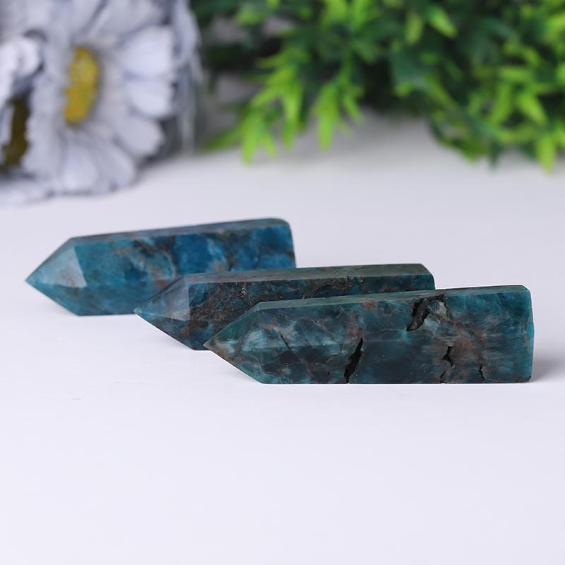 Natural Blue Apatite Point Healing Crystal Tower Wholesale Crystals USA