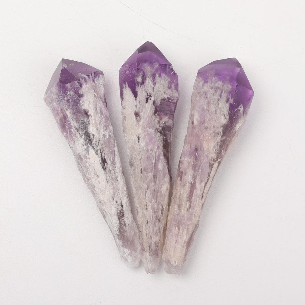 Set of 3 Raw Amethyst Points Wholesale Crystals USA