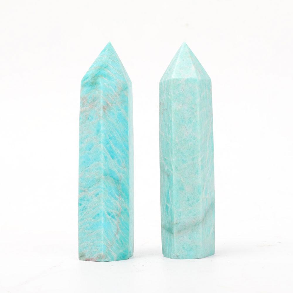Set of 2 Amazonite Points Wholesale Crystals USA