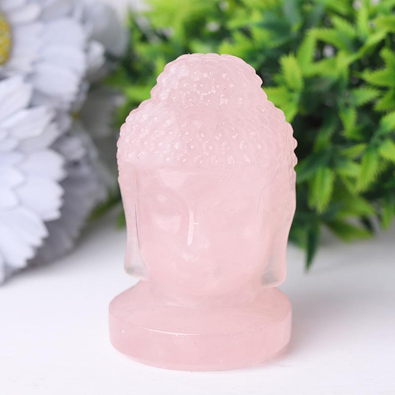 3" Buddha Head Crystal Carvings Wholesale Crystals USA