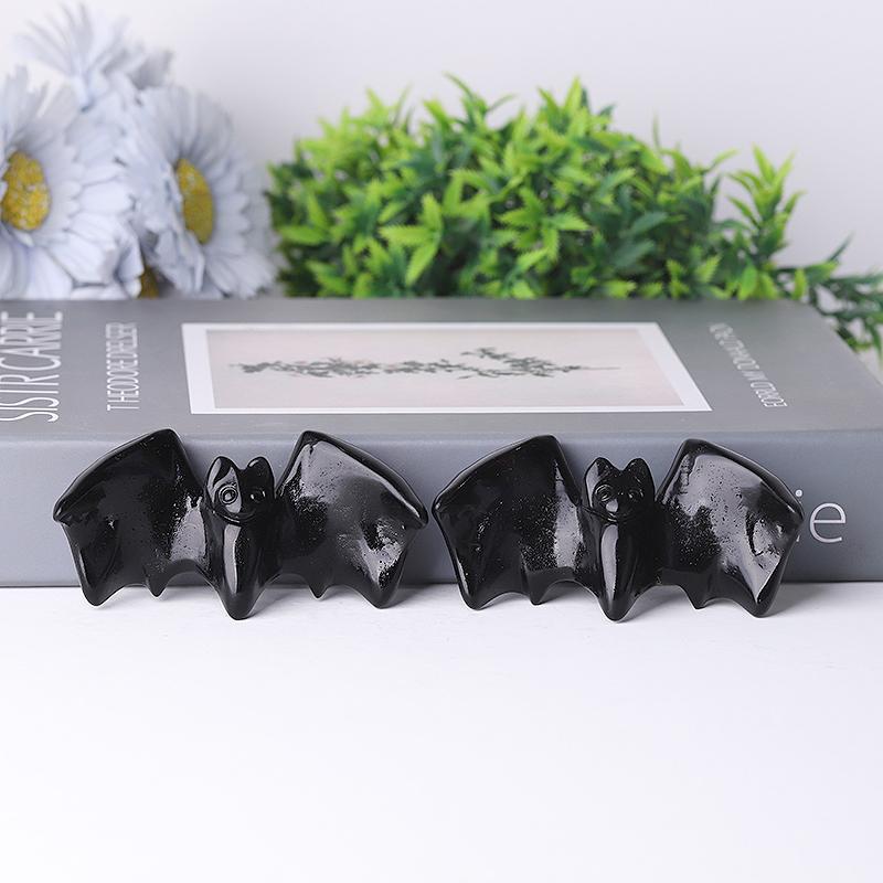 4" Bat Carving Crystal Carving for Halloween Decoration Wholesale Crystals USA