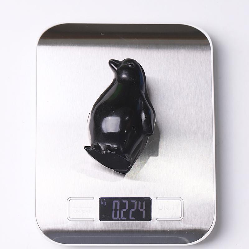 3.2" Silver Obsidian Penguin Crystal Carvings Wholesale Crystals USA