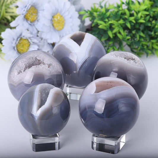 1.0"-4.5" Druzy Agate Sphere Wholesale Crystals USA