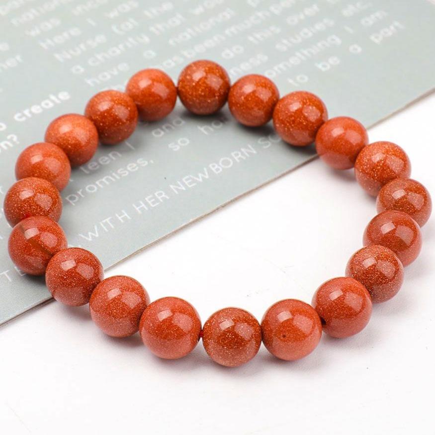 10mm Gold Sandstone Bracelet Wholesale Crystals USA