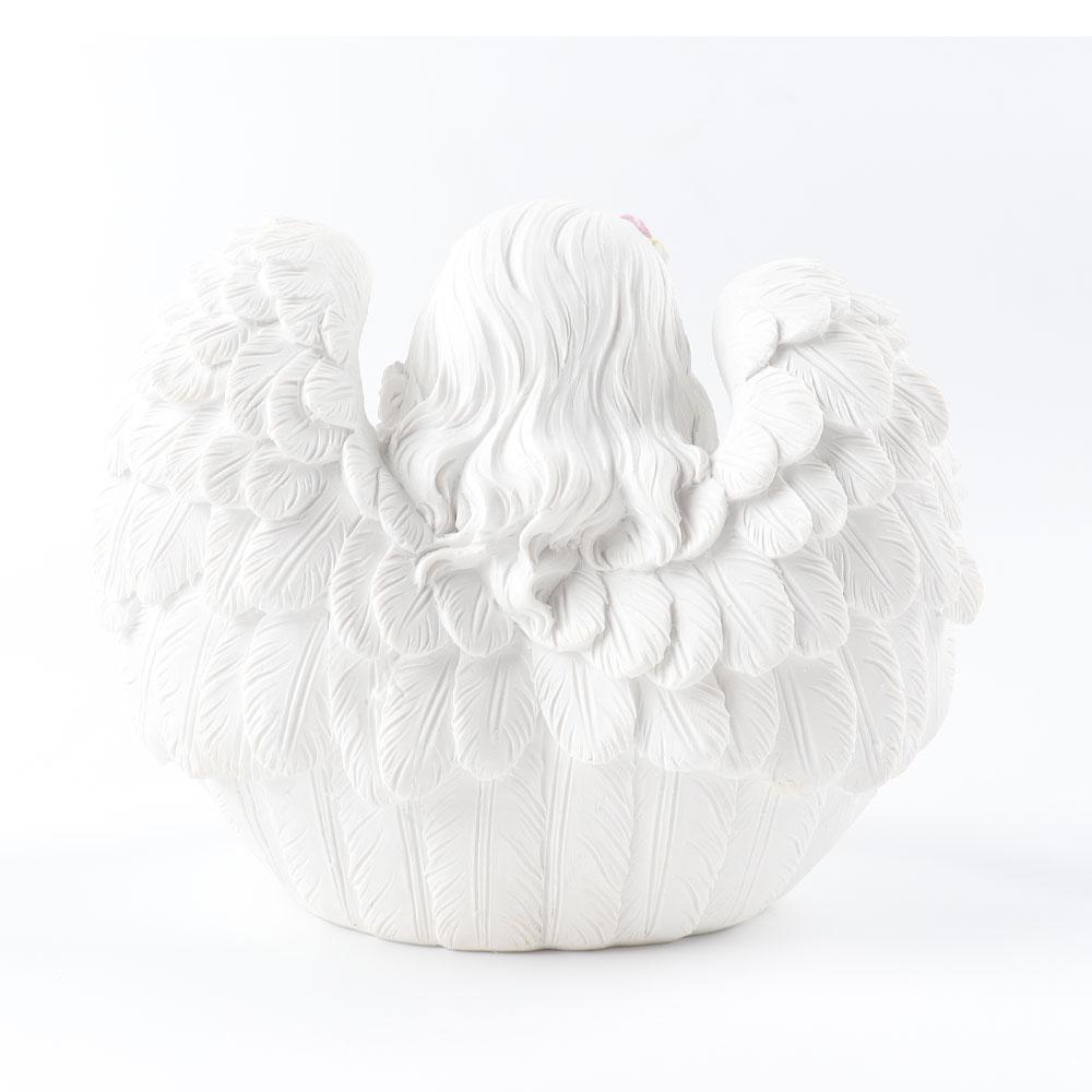 Resin White Cute Baby Angel Stand