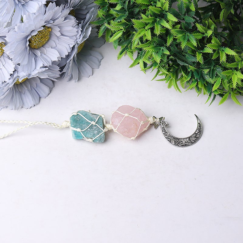 Sky Blue Rose Quartz Raw Stone Crystal Hanging Wholesale Crystals USA