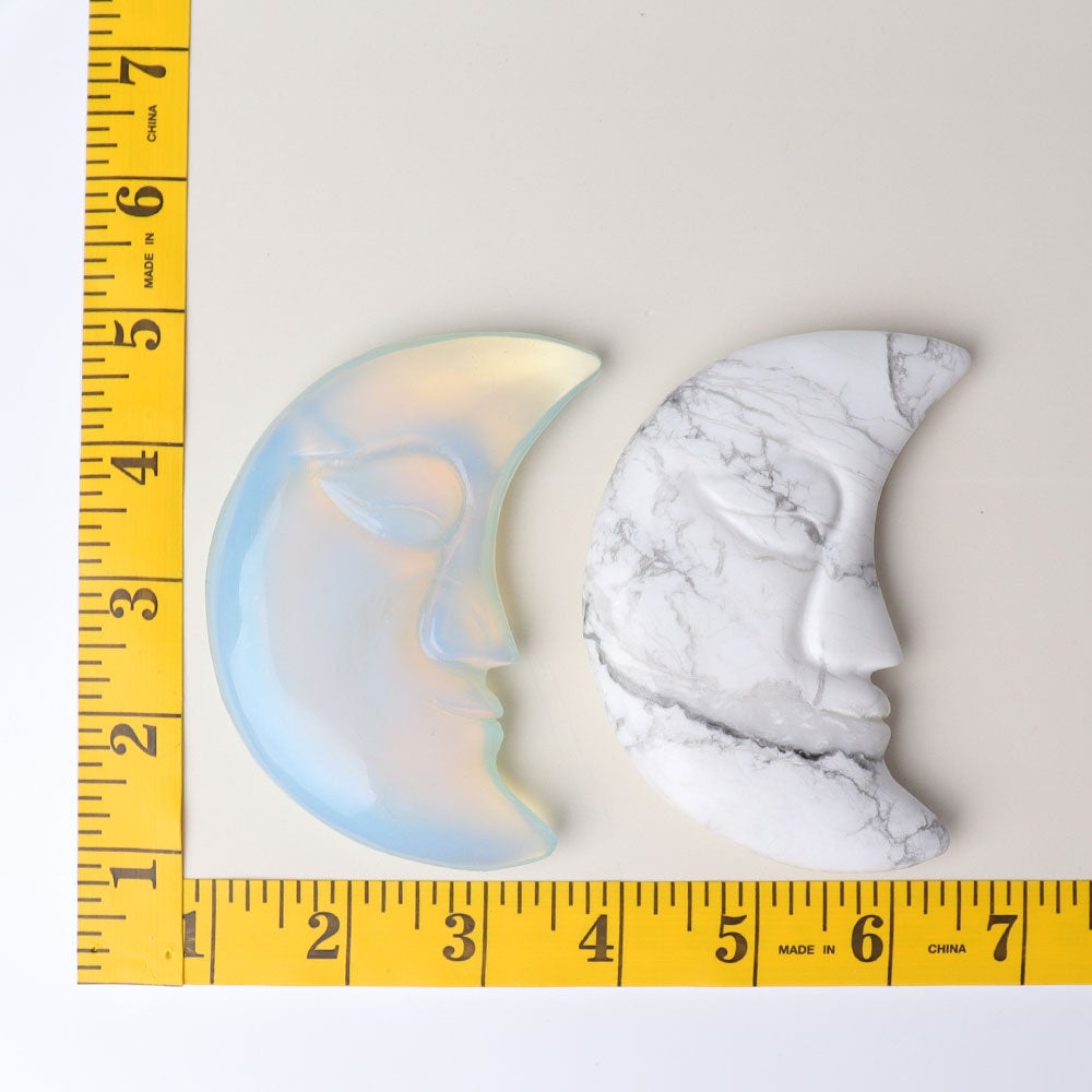 3.8" Moon Face Crystal Carvings Wholesale Crystals USA