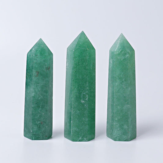 3"-3.5" Green Strawberry Crystal Point Wholesale Crystals USA
