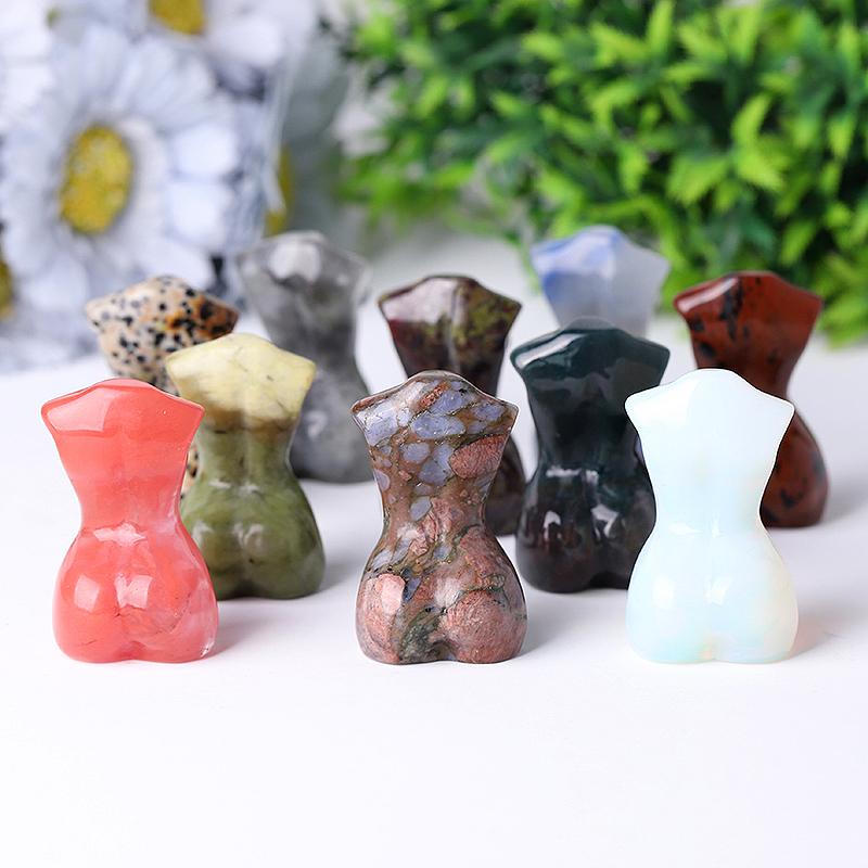 2“ Wholesale Crystal Tiny Model Statue Carved Goddess