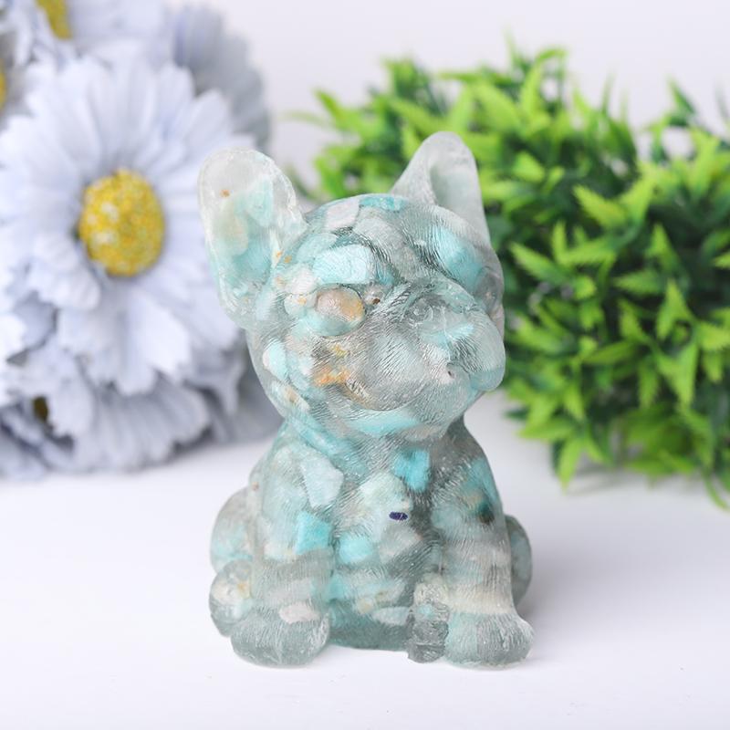 4" Resin French Bulldog Crystal Carvings Wholesale Crystals USA
