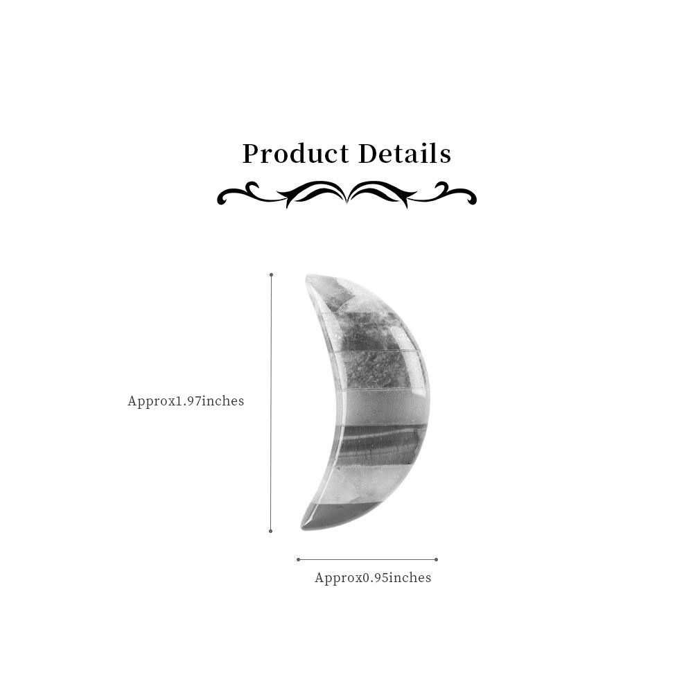 Moon Shape 7 Chakra Palm Stone Crystal Carvings Wholesale Crystals USA