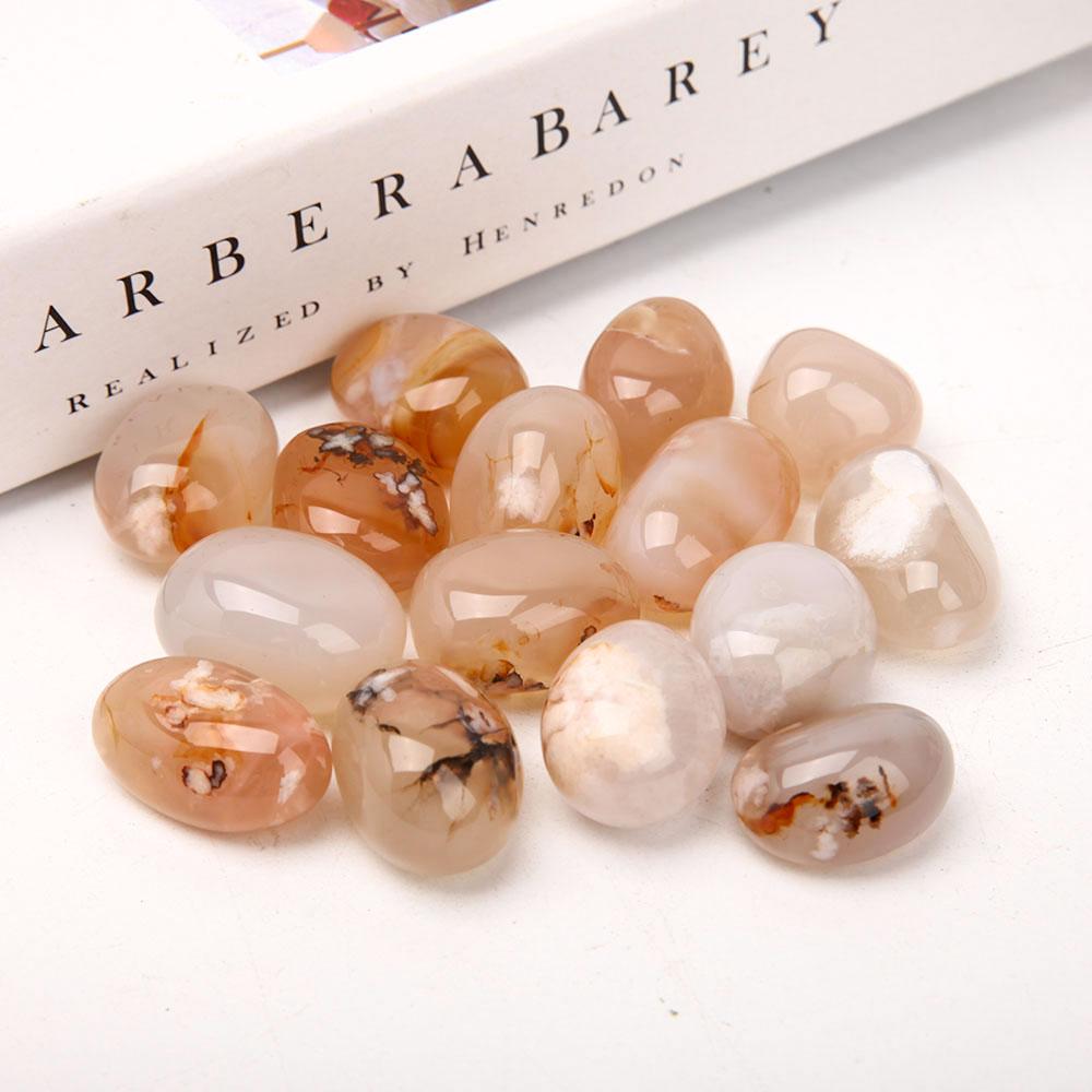 0.1kg Flower Agate Tumbles Wholesale Crystals USA
