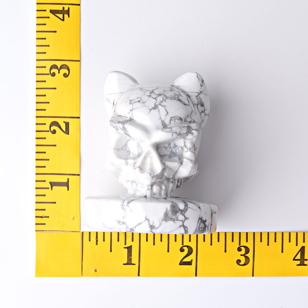 2.5" Howlite Skull Crystal Carvings Wholesale Crystals USA