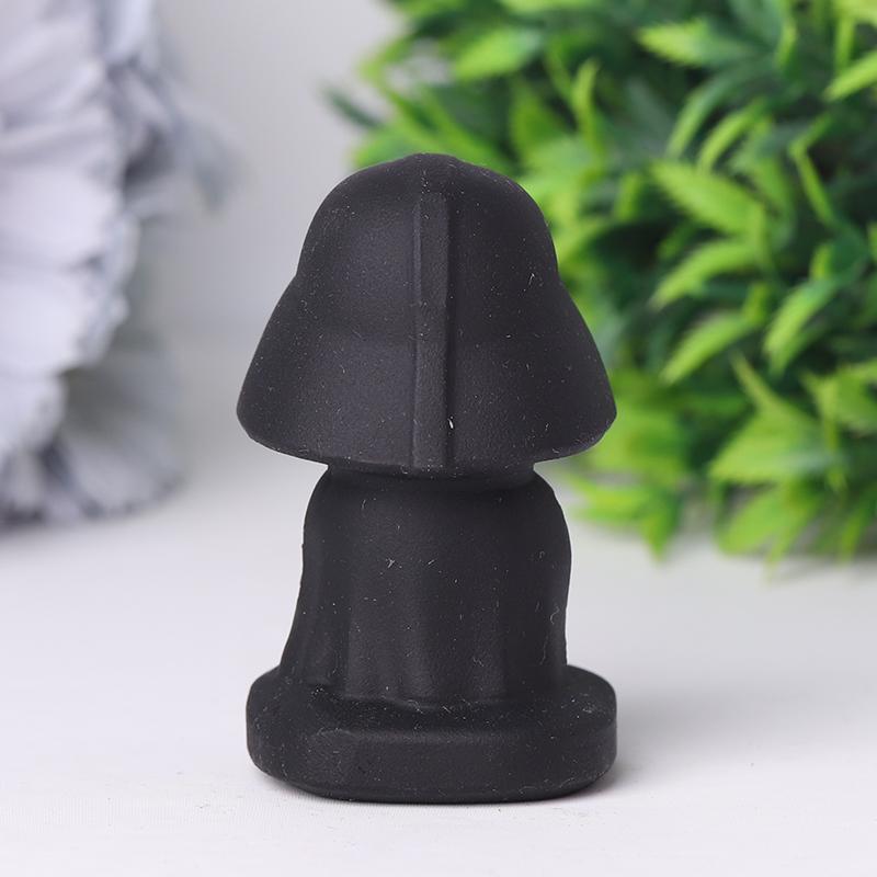 2.5" Black Obsidian Darth Vader Crystal Carvings Wholesale Crystals USA