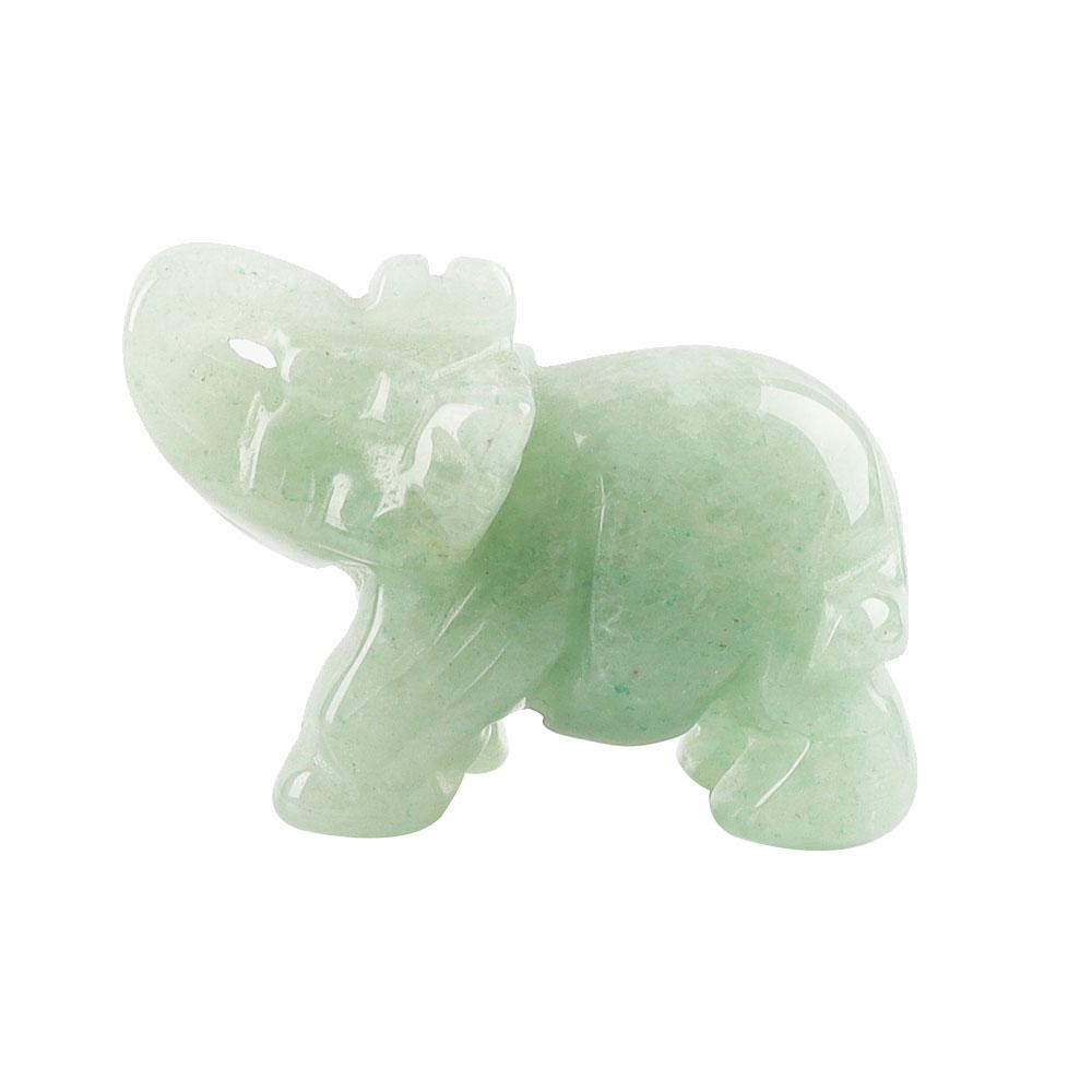 Carved Healing Crystals Gemstones Elephant Statue Figurine Wholesale Crystals USA