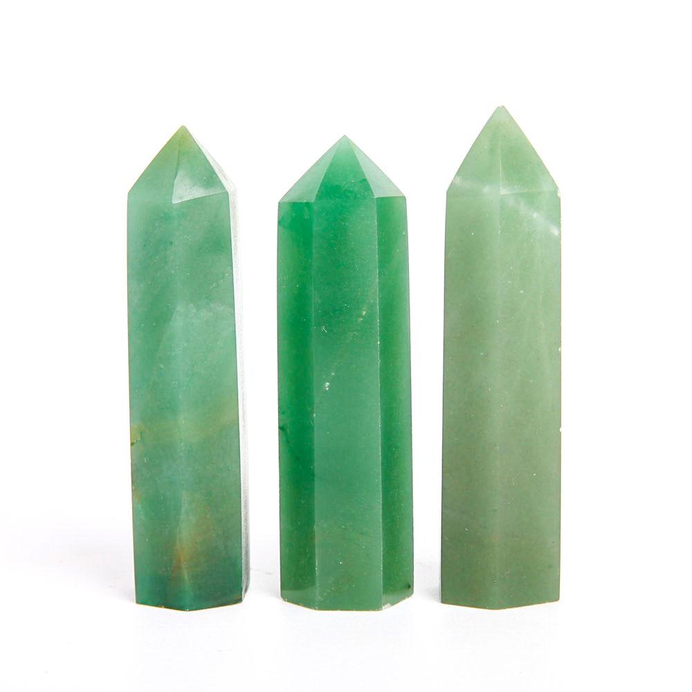 Set of 3 Aventurine Crystal Points Wholesale Crystals USA