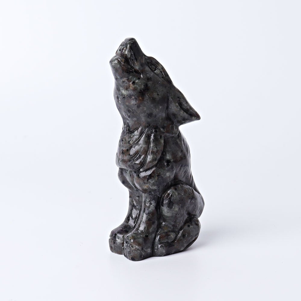 3.7" Wolf Crystal Carvings Wholesale Crystals USA