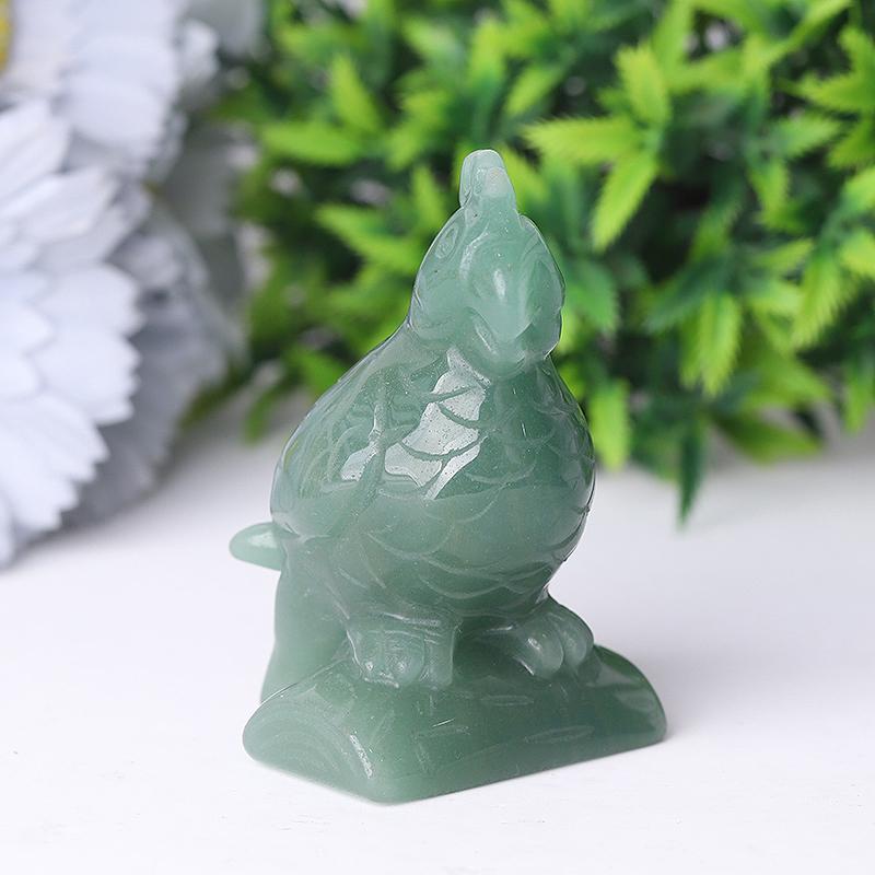 3" Green Aventurine Parot Crystal Carvings Wholesale Crystals USA