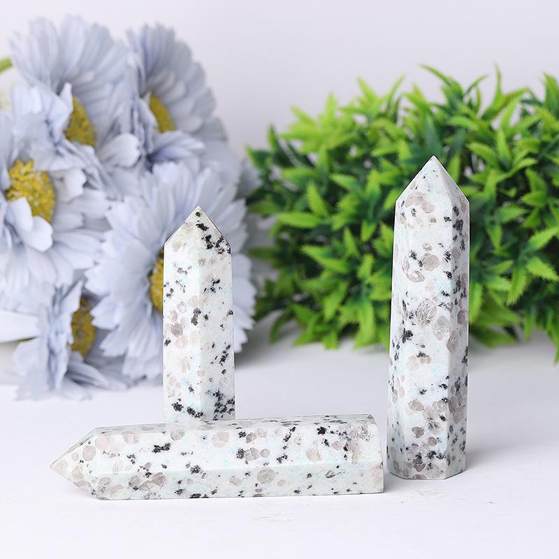 Natural Kiwi Jasper Point Crystal Tower Wholesale Crystals USA