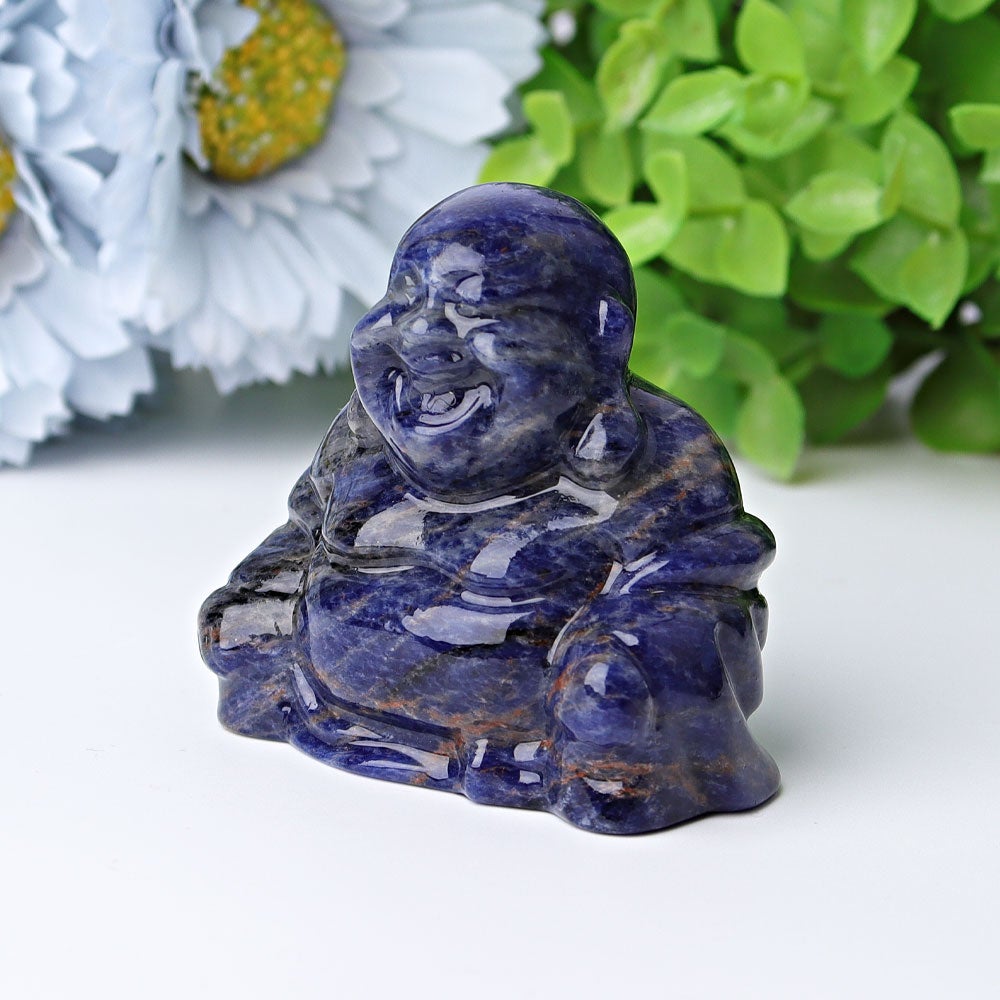 2.4" Sodalite Buddha Crystal Carvings Wholesale Crystals USA