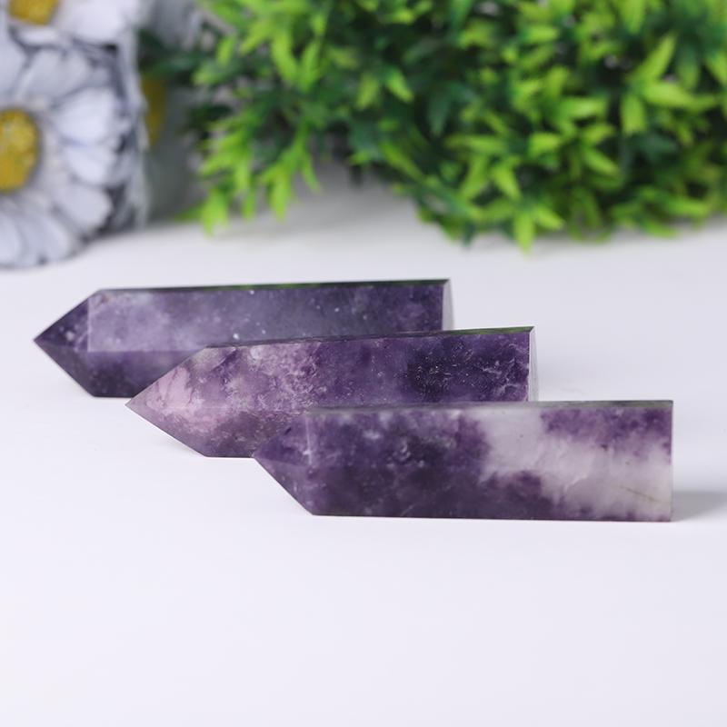 Natural Purple Mica Points Healing Tower Wholesale Crystals USA