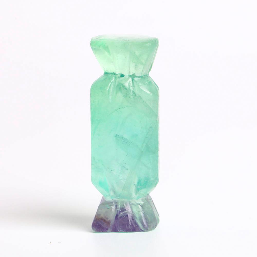 Set of 3 Fluorite Candy Shape Carving Decoration Wholesale Crystals USA