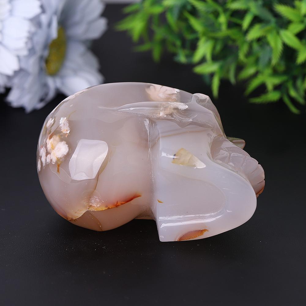 Flower Agate Crystal Skull Carvings Wholesale Crystals USA