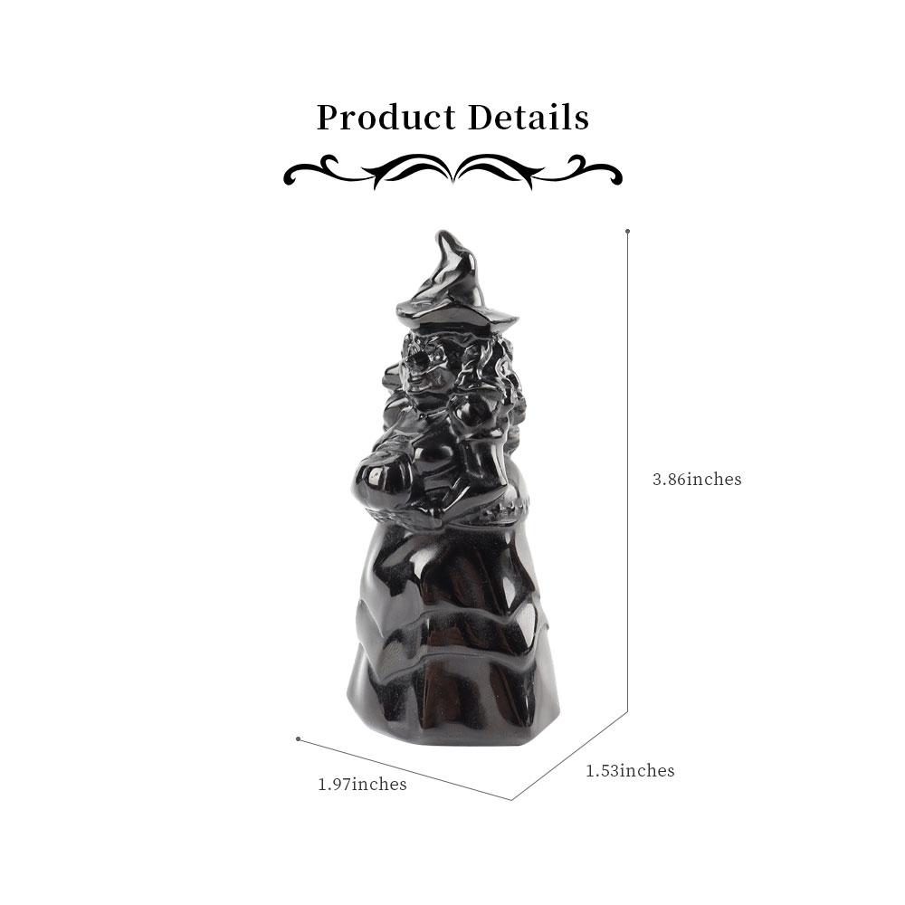 Black Obsidian Crystal Carving Witch Free Form Wholesale Crystals USA