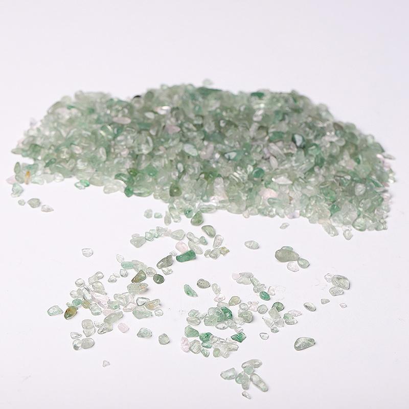 0.1kg Different Size Natural Green Strawberry Quartz Chips Crystal Chips for Decoration Wholesale Crystals USA