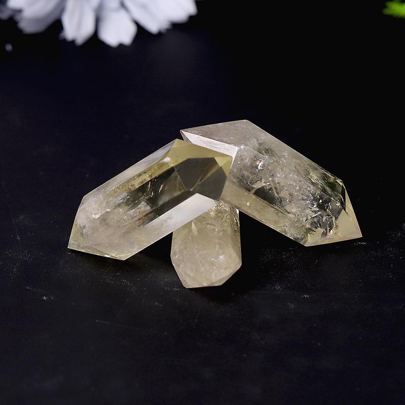 Natural Citrine Crystal Double Terminated Points Healing Wand Wholesale Crystals USA