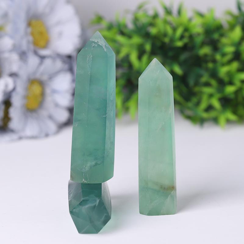 Natural Green Fluorite Point Healing Tower Wholesale Crystals USA